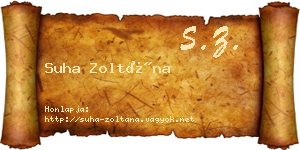 Suha Zoltána névjegykártya